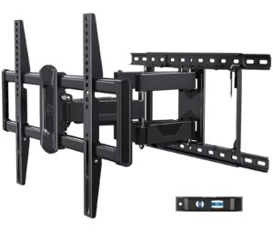 mounting dream ul listed full motion tv mount for most 42-84 inch tvs, adjustable tv wall mount swivel and tilt, loading 100 lbs, max vesa 600x400mm, fits 16", 18", 24" studs md2617-24k