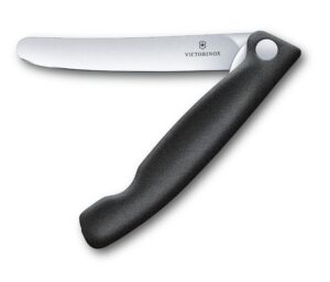 victorinox swiss classic foldable paring knife, straight edge black 4.3 in