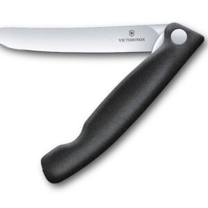 Victorinox Swiss Classic Foldable Paring Knife, Straight Edge Black 4.3 in