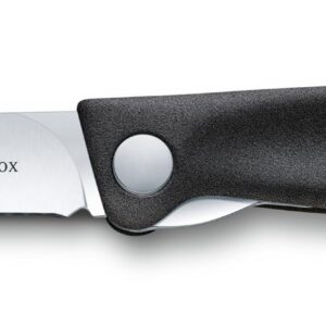 Victorinox Swiss Classic Foldable Paring Knife, Straight Edge Black 4.3 in