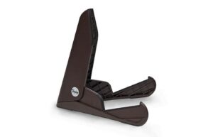 taylor abs compact folding acoustic guitar stand - brown