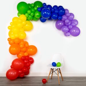 lunar bliss 16 ft balloon arch & garland kit | 102 balloons, rainbow | birthday party decorations, baby shower (rainbow)