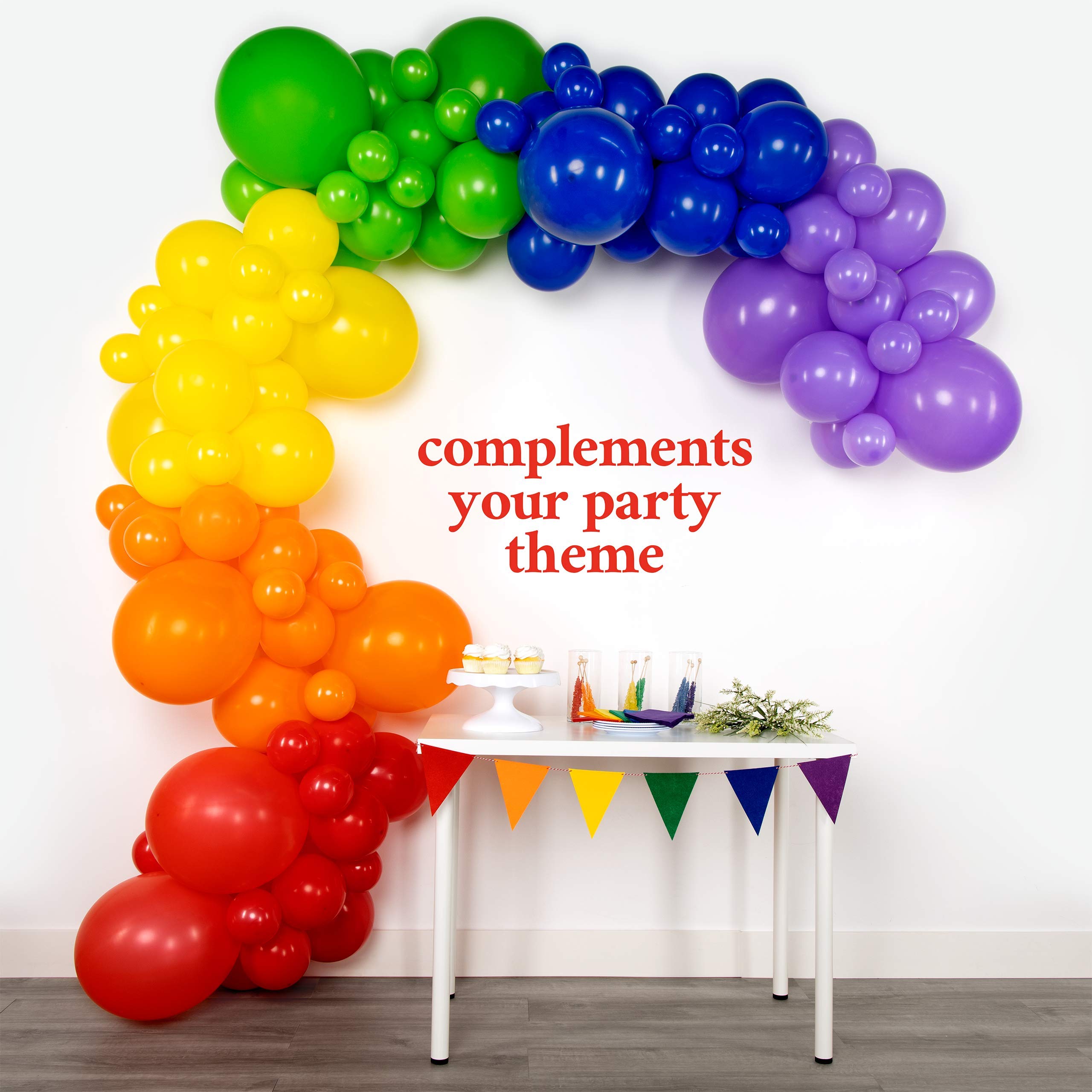 Lunar Bliss 16 ft Balloon Arch & Garland Kit | 102 Balloons, Rainbow | Birthday Party Decorations, Baby Shower (Rainbow)