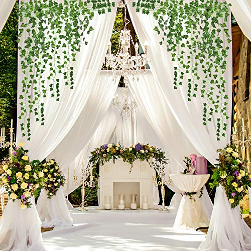 COCOBOO 15pcs 105 Feet Vines for Bedroom, Fake Ivy Vines with Fake Leaves, Artificial Plants Ivy Greenery Garland for Home Decorations Indoor, Wedding Party Garden Aesthetic Decorations