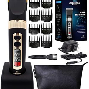 Equinox International, Beard Trimmer for Men - Hair Trimmer - Professional Electric Shaver with Men's Grooming Kit - Rechargeable, Cordless Clipper for Face and Body -Waterproof - Includes 8 Guards