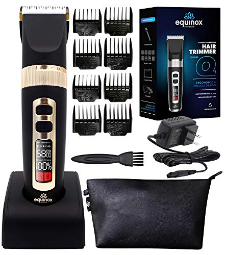 Equinox International, Beard Trimmer for Men - Hair Trimmer - Professional Electric Shaver with Men's Grooming Kit - Rechargeable, Cordless Clipper for Face and Body -Waterproof - Includes 8 Guards