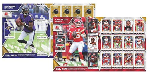 20 PACKS: 2020 Panini NFL Football Sticker Collection pack (5 stickers/1 trading card per pk)