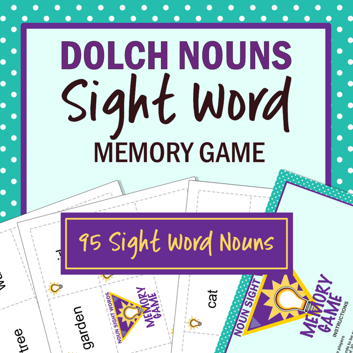 Dolch Nouns Sight Word Memory Game