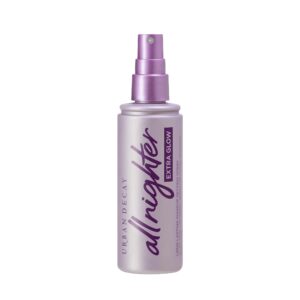 urban decay all nighter extra glow makeup setting spray - makeup finishing spray infused with hyaluronic acid & agave extract - glowy, dewy finish - 4.0 fl oz
