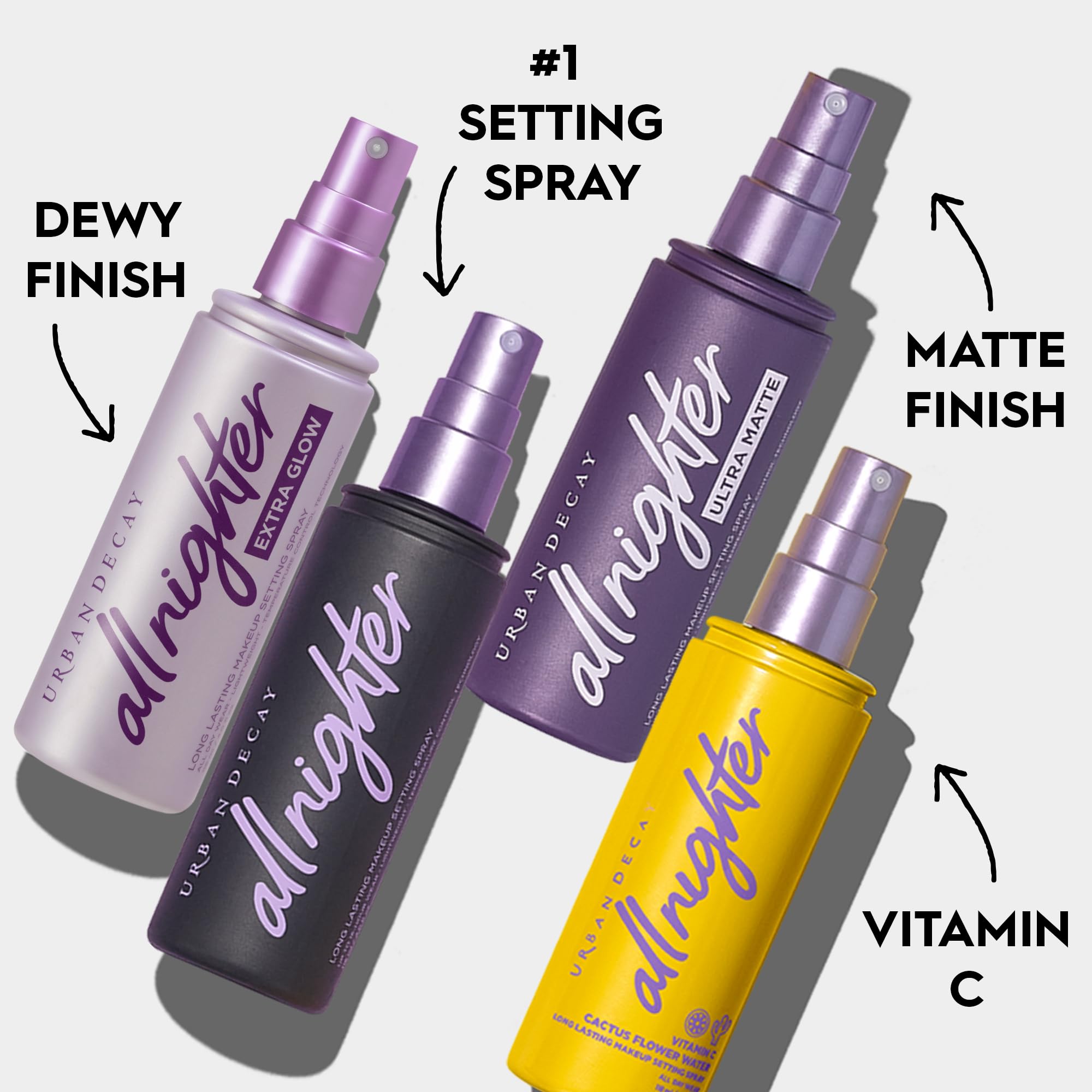 Urban Decay All Nighter Extra Glow Makeup Setting Spray - Makeup Finishing Spray Infused with Hyaluronic Acid & Agave Extract - Glowy, Dewy Finish - 4.0 fl oz