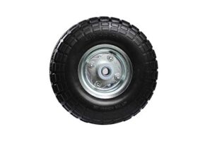maxxhaul 50501 diameter 10" flat free all purpose tire with 5/8" ball bearing axle bore dia, 10 inch, black