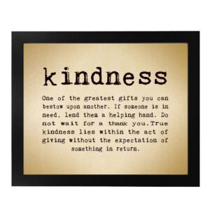 Kindness, Greatest Gift- Inspirational Wall Art Print, Motivational Typographic Positive Quotes Wall Art Decor for Living Room Wall Decor, & Classroom Door Decorations, & Home Decor. Unframed- 10 x 8"