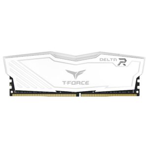 TEAMGROUP T-Force Delta RGB DDR4 16GB (2x8GB) 3600MHz (PC4-28800) CL18 Desktop Gaming Memory Module Ram TF4D416G3600HC18JDC01 - White