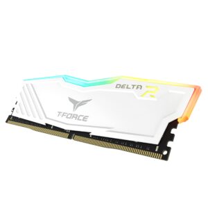 TEAMGROUP T-Force Delta RGB DDR4 16GB (2x8GB) 3600MHz (PC4-28800) CL18 Desktop Gaming Memory Module Ram TF4D416G3600HC18JDC01 - White