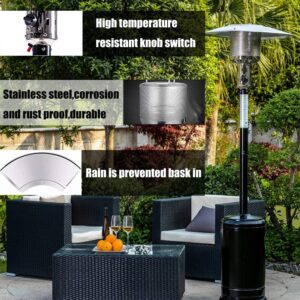 47000 BTU Outdoor Propane Patio Heater, Stainless Steel Burner, with Anti-tilt and Flame-out Protection System, ETL Certified, 10-foot Radius Heat Reflector, Add Warmth and Ambience to Backyard, Party