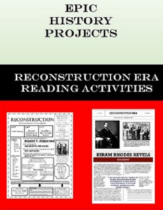 reconstruction era: reading activities - hiram revels, b. montgomery, 14th amendment