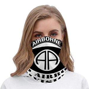 Army 82nd Airborne Division Unisex Seamless Neck Gaiter Face Mask,Multi Purpose Face Cover Neck Scarf, Outdoors Fishing Turban Balaclava,Windproof Dust&UV Sun-Protection for Bandana