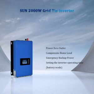 Y&H 2000W Grid Tie Inverter Power Limiter LCD Display DC50-90V Solar Input AC185-265V Output SUN-2000GTIL2-H