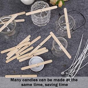 Wooden Candle Wick Holders Pack of 150pcs Wick Centering Devices Candle Wick Bars for Candle Making … (4.5inch - 150pcs)