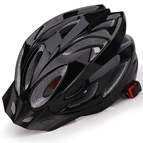 Bike Helmet with Detachable Sun Visor,Shinmax Lightweight Bicycle Helmet with Quick Release Chin Stripe Removable Inner Pads Mountain Bike Helmet Cycling Helmet for Adult Men Women