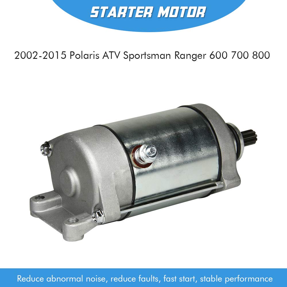 Starter Motor Replacement for 2002-2015 Polaris ATV Sportsman Ranger 600 700 800 Replaces 4010417 4011584 4012032 4013268