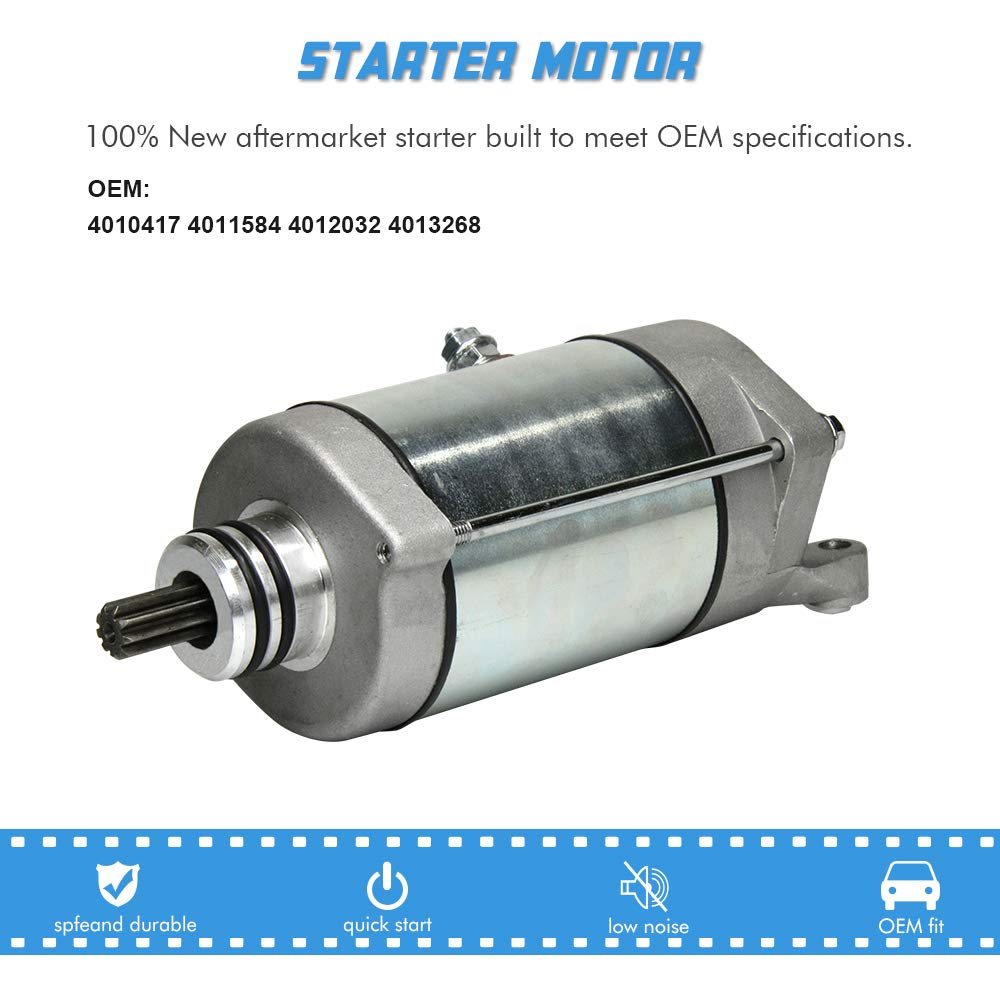 Starter Motor Replacement for 2002-2015 Polaris ATV Sportsman Ranger 600 700 800 Replaces 4010417 4011584 4012032 4013268