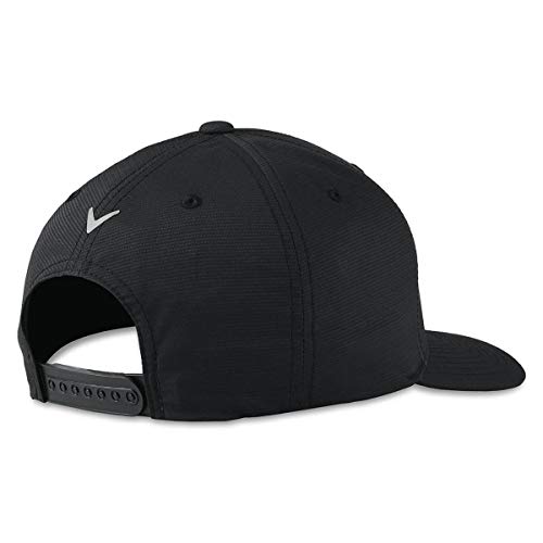 Callaway Rutherford Flexfit Snapback Hat, One Size, Black