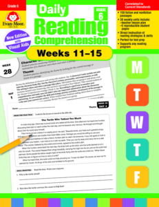 daily reading comprehension, grade 6, weeks 11-15