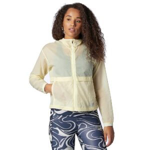new balance women's impact run light pack jacket, clear yellow , medium