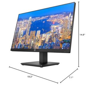 HP P224 21.5 Inch Monitor 2-Pack Bundle with Desk Mount Clamp Dual Monitor Stand, FHD 1080p, LED Backlit, IPS, Anti-Glare, Tilt (HDMI, VGA and DisplayPort) for Home and Office