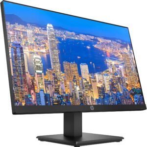 HP P224 21.5 Inch Monitor 2-Pack Bundle with Desk Mount Clamp Dual Monitor Stand, FHD 1080p, LED Backlit, IPS, Anti-Glare, Tilt (HDMI, VGA and DisplayPort) for Home and Office