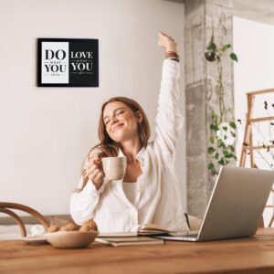 Do What You Love- Inspirational Wall Art Hanging Decor Pictures for Living Room, Boho Wall Decor for Bedroom, Canvas Art Decor for Home, & Office, Encouragement Gift, Unframed - 10x8"