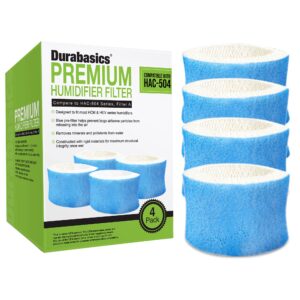 durabasics 4 pack of premium humidifier filters - compatible with honeywell humidifier filter hac-504, hac-504aw & honeywell filter a - replacement for honeywell humidifier filters replacement filters