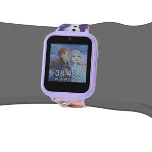 Accutime Kids Disney Frozen Anna Elsa Purple Educational Touchscreen Smart Watch Toy for Girls, Boys, Toddlers - Selfie Cam, Learning Games, Alarm, Calculator, Pedometer & More (Model: FZN4672AZ)