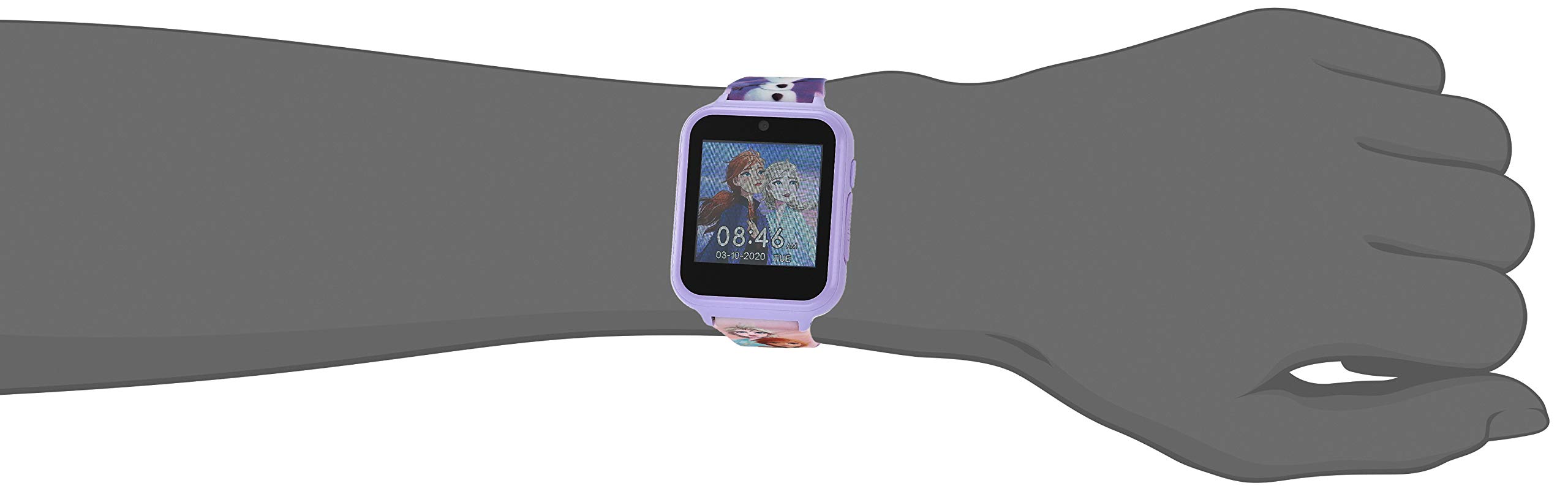 Accutime Kids Disney Frozen Anna Elsa Purple Educational Touchscreen Smart Watch Toy for Girls, Boys, Toddlers - Selfie Cam, Learning Games, Alarm, Calculator, Pedometer & More (Model: FZN4672AZ)