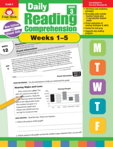 daily reading comprehension, grade 3, weeks 1-5