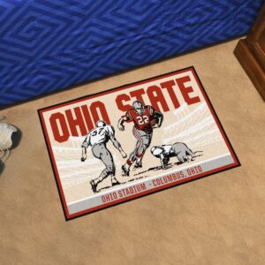 FANMATS 28102 Ohio State Buckeyes Starter Mat Accent Rug - 19in. x 30in. | Sports Fan Home Decor Rug and Tailgating Mat Ticket Stub Starter Mat