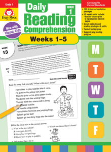 daily reading comprehension, grade 1, weeks 1-5