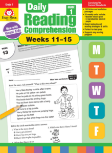 daily reading comprehension, grade 1, weeks 11-15