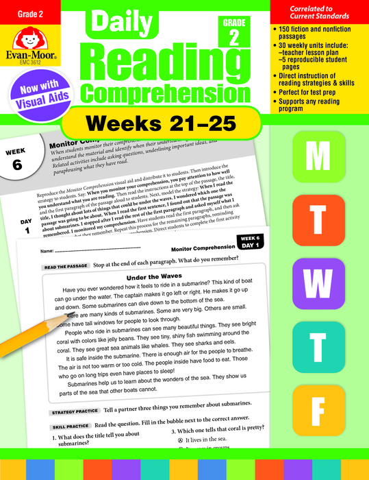 Daily Reading Comprehension, Grade 2, Weeks 21-25