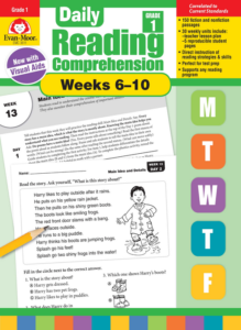daily reading comprehension, grade 1, weeks 6-10