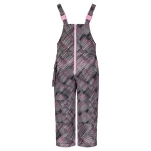 london fog girls' classic ski snowsuit pants, print winter snow bib, 5/6