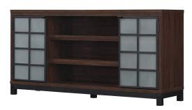 Twin Star Home 55" Uptown Uptown Loft TV Stand for Up to 60" TV - Saw Cut Espresso, TC55-6490-PD01