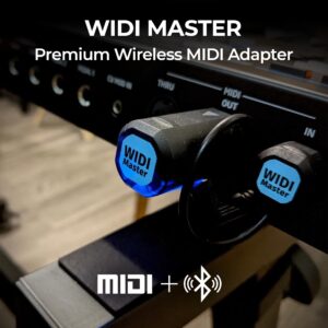 CME WIDI Master - Wireless MIDI Bluetooth 5 MIDI DIN 5 Adapter - Ultra Low Latency - MIDI Split/Merge - Synthesizer EWI Keytar Pedalboard Digital Piano Keyboard to MIDI, macOS, iOS, Android, Win