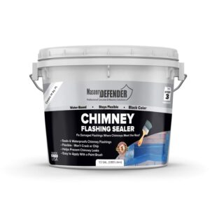 MasonryDefender Chimney Flashing Sealer - Flexible Coating That Protects Chimney Flashings from Water Leaks