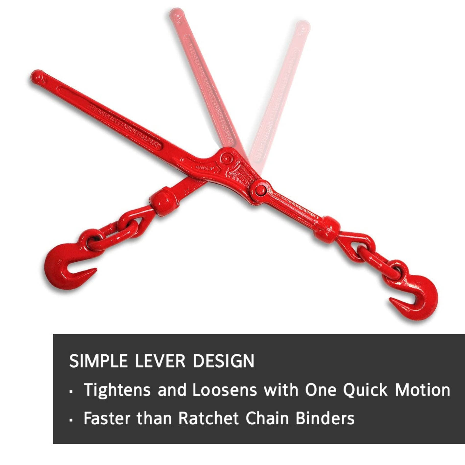 DC Cargo Chain Binder Kit (2 Sets) | 5/16" Grade 70 Extra Long 20 Foot Chain - and Load Binder Set | Heavy Duty Ratcheting Chain and Binder | Load Chain and Binders – 4,700lb Working Load Limit As Set