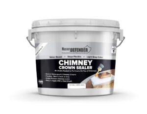 masonrydefender chimney crown sealer - brushable sealant fixes cracked chimney tops & prevents chimney leaks