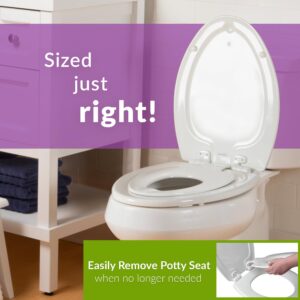 NextStep2 Round Potty Training Toilet Seat with Soft Close & P is for Potty! Sesame Street Lift-the-Flap Book