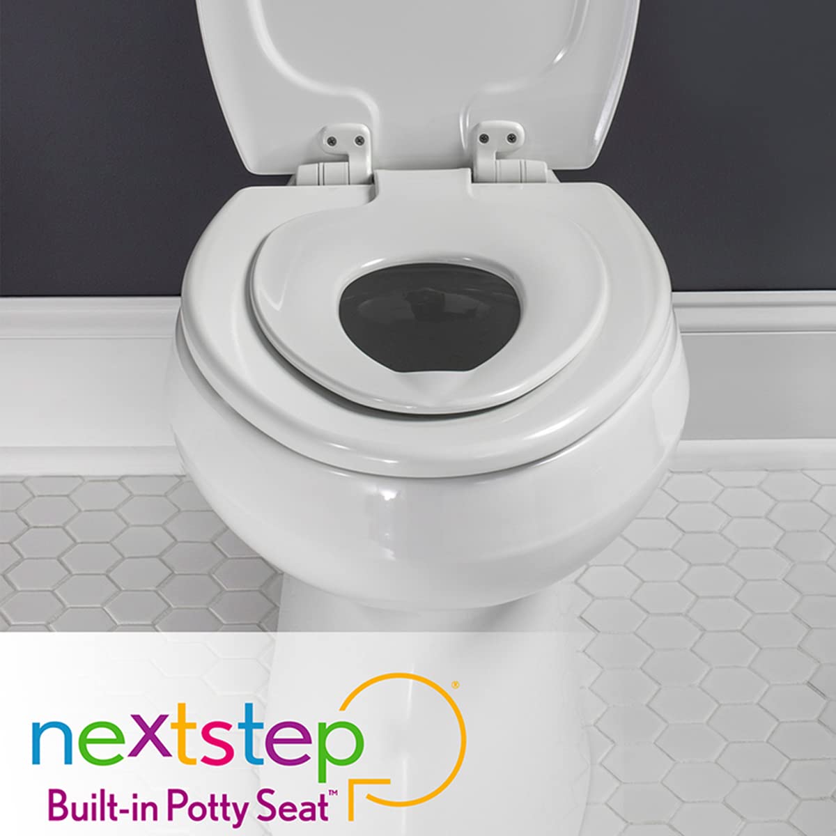 NextStep2 Round Potty Training Toilet Seat with Soft Close & P is for Potty! Sesame Street Lift-the-Flap Book