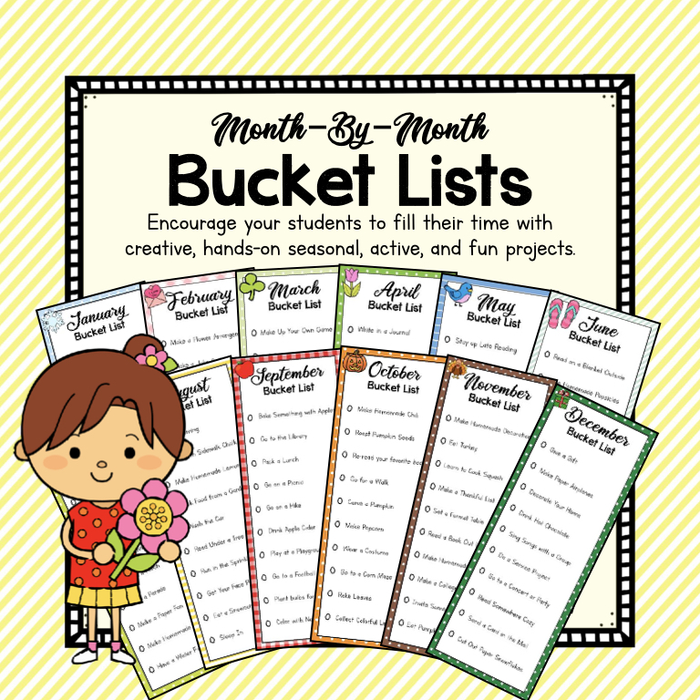 Bucket Lists for Every Month- Seasonal and Holiday Activities To Do With Your Family